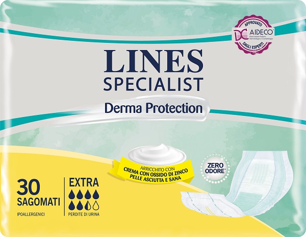 LINES SPECIALIST DERM PANNOLONE SAGOMATO EXTRA 30 PEZZI - FarmaLucia