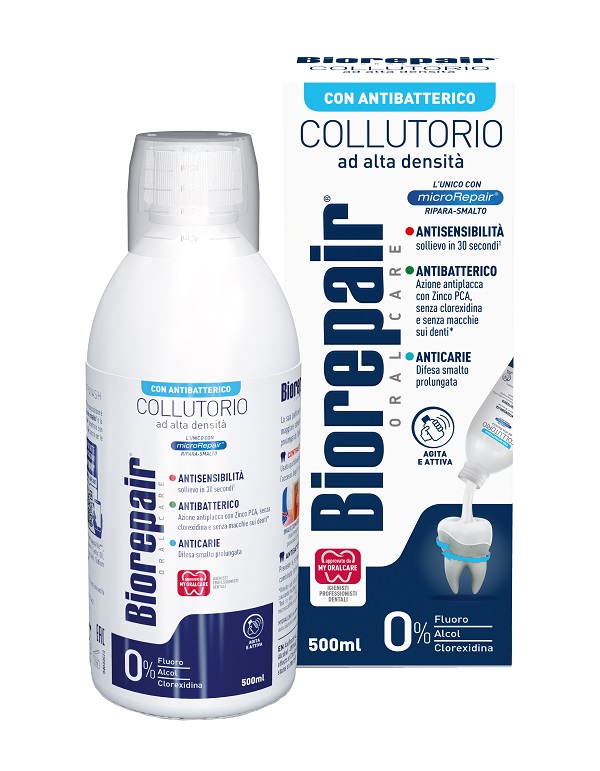 BIOREPAIR ORAL CARE COLLUTORIO ALTA INTENSITA' 3IN1 ANTISENSIBILITA', ANTIBATTERICO, ANTICARIE 500 ML - FarmaLucia