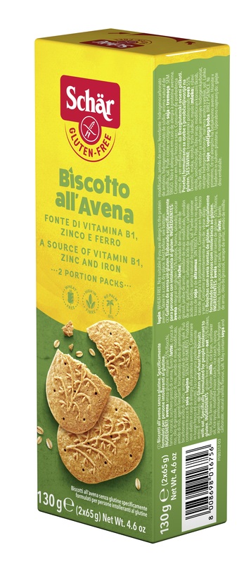 SCHAR BISCOTTI ALL'AVENA 2 BUSTE DA 65 G - FarmaLucia