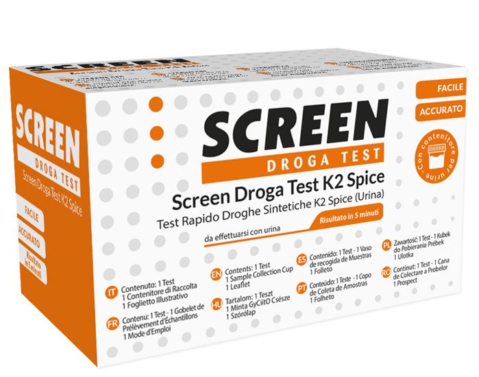 SCREEN DROGA TEST K2 SPICE/URINA TEST ANTIDROGA CON CONTENITORE URINA - FarmaLucia