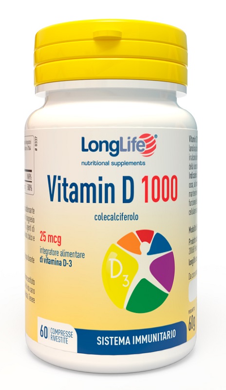 LONGLIFE VITAMIN D 1000UI 60 COMPRESSE RIVESTITE - FarmaLucia