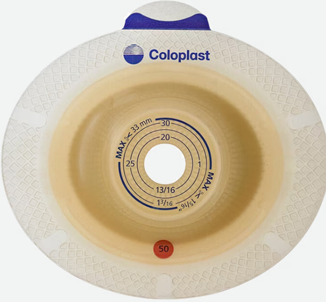 PLACCA PER UROSTOMIA SISTEMA A 2 PEZZI SENSURA XPRO CONVEX LIGHT FORO RITAGLIABILE 15-23MM FLANGIA 40MM 5 PEZZI - FarmaLucia