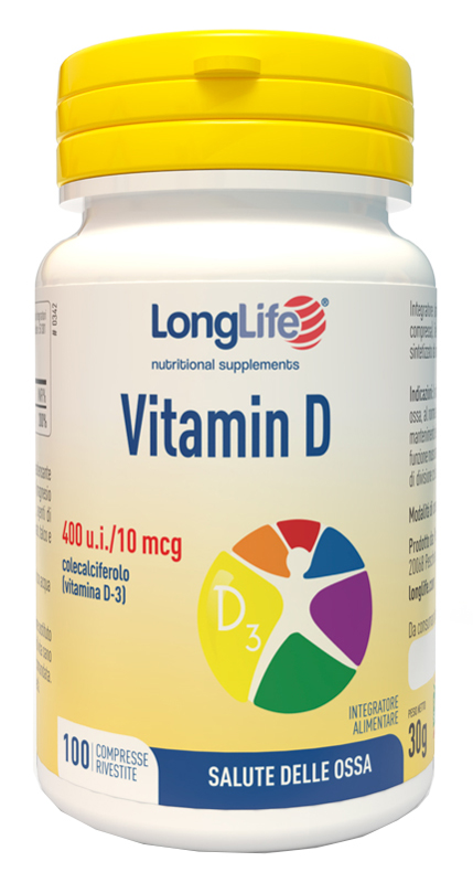 LONGLIFE VITAMIN D 400UI 100 COMPRESSE RIVESTITE - FarmaLucia