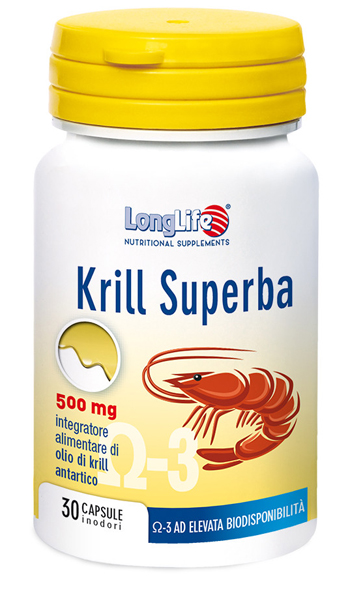 LONGLIFE KRILL SUPERBA 30 CAPSULE INODORI DA 600 MG - FarmaLucia
