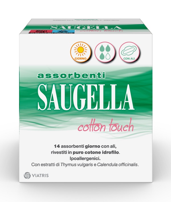 SAUGELLA COTTON TOUCH ASSORBENTI GIORNO 14 PEZZI TAGLIO PREZZO - FarmaLucia