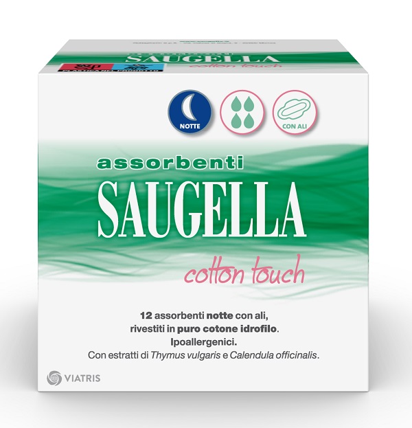 SAUGELLA COTTON TOUCH ASSORBENTI NOTTE 12 PEZZI TAGLIO PREZZO - FarmaLucia