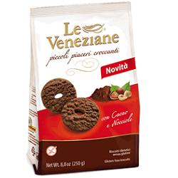 LE VENEZIANE BISCOTTI CACAO/NOCCIOLA 250 G - FarmaLucia