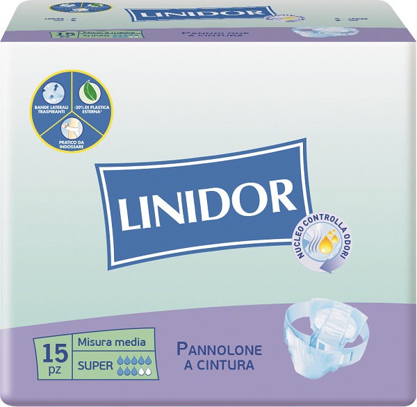 PANNOLONE LINIDOR SUPER PANNOLINO A CINTURA MM 15 PEZZI - FarmaLucia