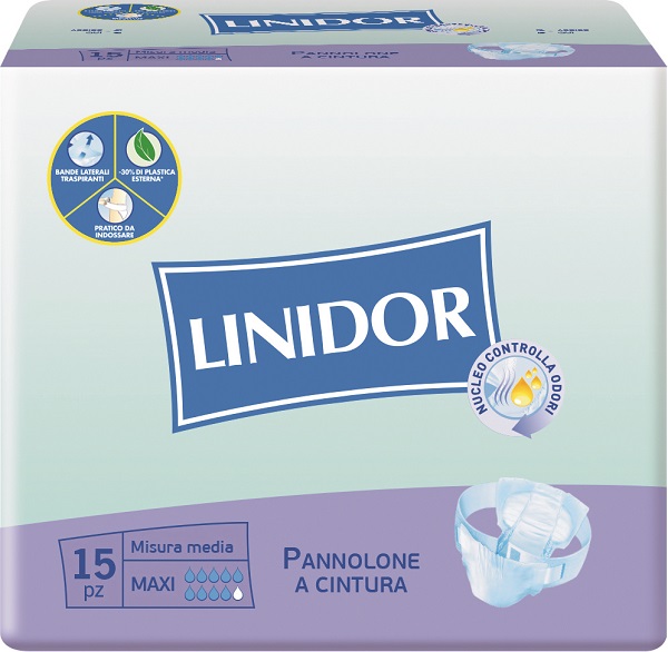 PANNOLONE LINIDOR A CINTURA MAXI MISURA MEDIA 15 PEZZI - FarmaLucia