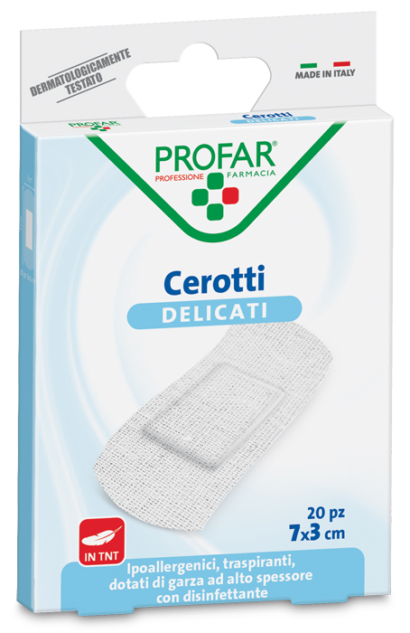 CEROTTO TESSUTO NON TESSUTO DELICATO GRANDI 7X3 CM 20 PEZZI PROFAR - FarmaLucia