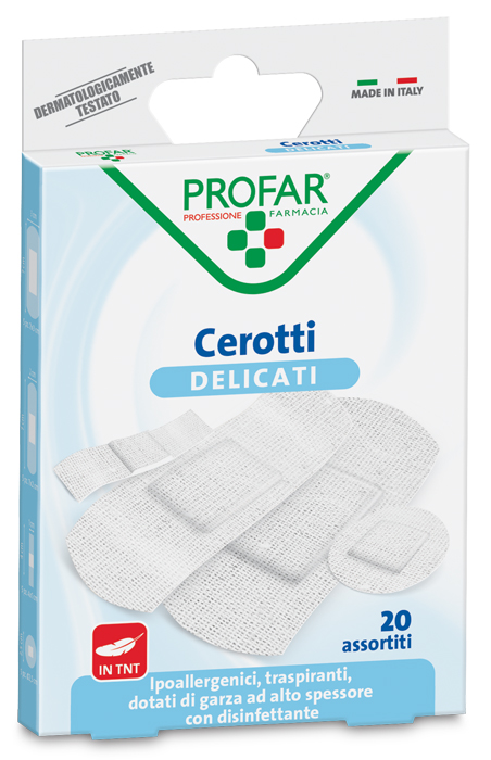 CEROTTO TESSUTO NON TESSUTO DELICATO ASSORTITI 20 PEZZI PROFAR - FarmaLucia