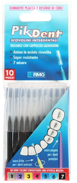 PIKDENT STUZZICOLINO 7 NERO 10 PEZZI - FarmaLucia