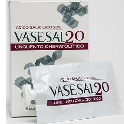 VASESAL 20 6 BUSTINE PLURIDOSE DA 5 ML UNGUENTO CHERATOLITICO - FarmaLucia