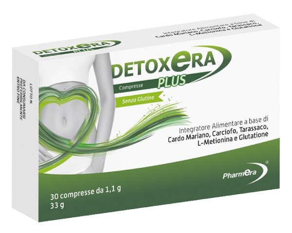 DETOXERA PLUS INTEGRATORE ALIMENTARE PER STIPSI E TRANSITO INTESTINALE 30 COMPRESSE - FarmaLucia