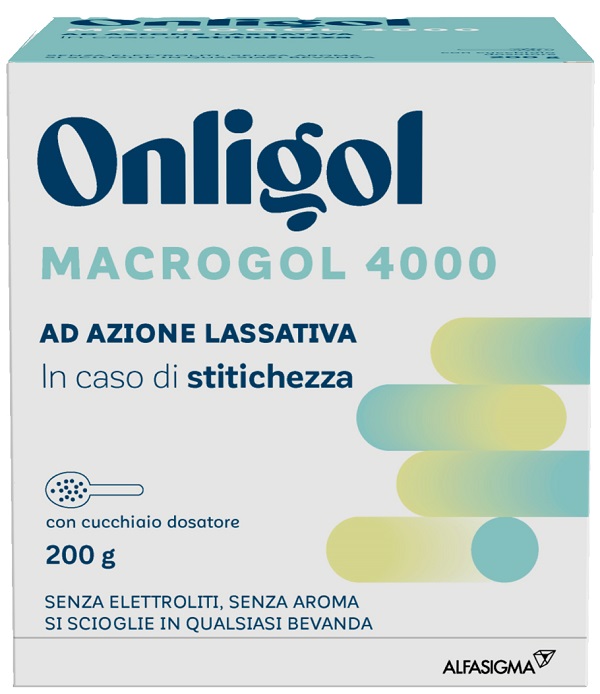 ONLIGOL MACROGOL 4000 200 G CON CUCCHIAINO DOSATORE SENZA ZUCCHERO - FarmaLucia