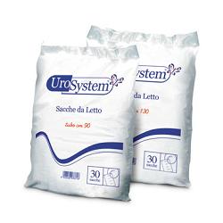 SACCA DI DRENAGGIO DA LETTO PER INCONTINENZA UROSYSTEM TUBO 130 CM SENZA SCARICO 30 PEZZI - FarmaLucia