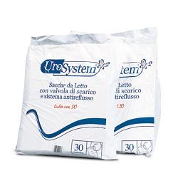 SACCA DI DRENAGGIO DA LETTO PER INCONTINENZA UROSYSTEM TUBO 90 CM CON SCARICO 30 PEZZI - FarmaLucia