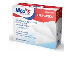 GARZA COMPRESSA MEDS FARMATEXA 12/8 18X40CM 12 PEZZI - FarmaLucia
