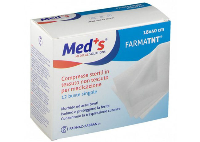 GARZA COMPRESSA MEDS TESSUTO NON TESSUTO 18X40CM 12 PEZZI - FarmaLucia