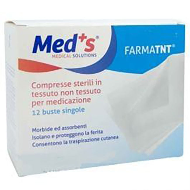 GARZA COMPRESSA MEDS TESSUTO NON TESSUTO PEEL OPEN 7,5X7,5CM 12 PEZZI - FarmaLucia