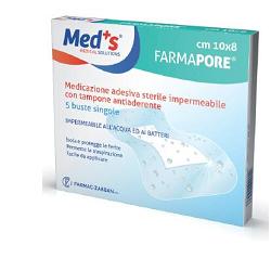 MEDICAZIONE MEDS PORE ADESIVA IMPERMEABILE 10X8CM 5 PEZZI - FarmaLucia