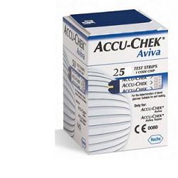 STRISCE MISURAZIONE GLICEMIA ACCU-CHEK AVIVA BRK RETAIL 25 PEZZI - FarmaLucia