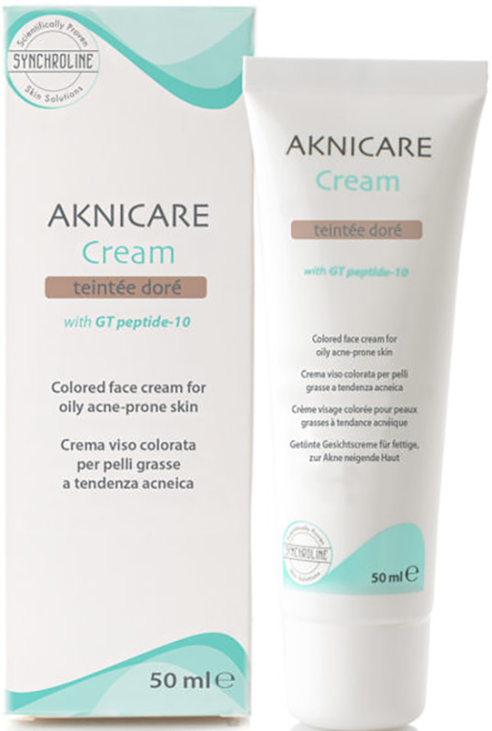 AKNICARE CREAM CREMA COLORATA TEINTEE DORE' 50 ML - FarmaLucia
