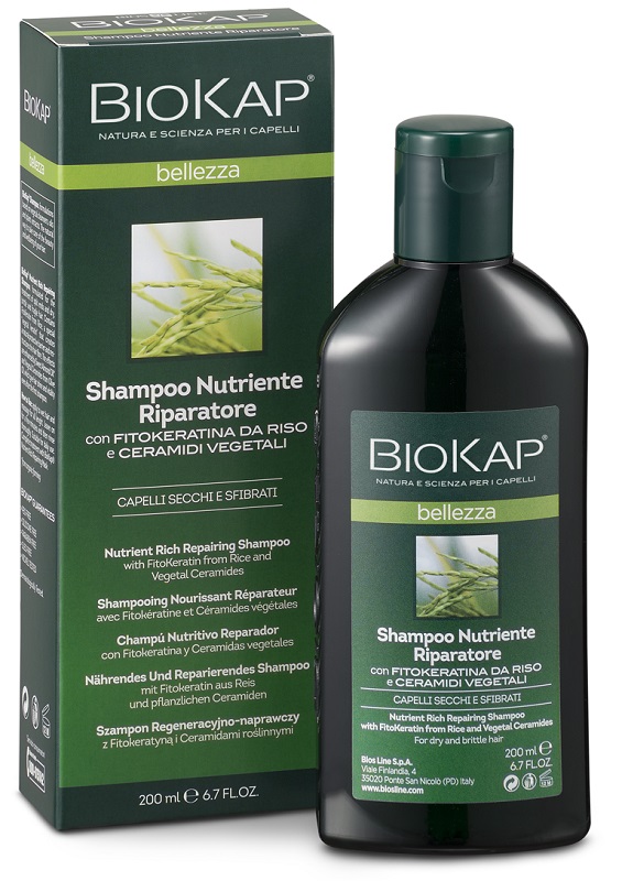 BIOKAP BELLEZZA SHAMPOO NUTRIENTE/RIPARATORE 200 ML BIOSLINE - FarmaLucia