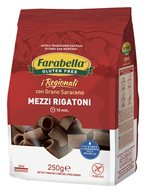 FARABELLA MEZZI RIGATONI AL GRANO SARACENO 250 G - FarmaLucia