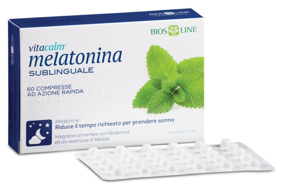 BIOS LINE VITACALM MELATONINA SUBLINGUALE 60 COMPRESSE 1 MG - FarmaLucia