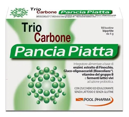 TRIOCARBONE PANCIA PIATTA 10 BUSTINE BIPARTITE 4 G - FarmaLucia