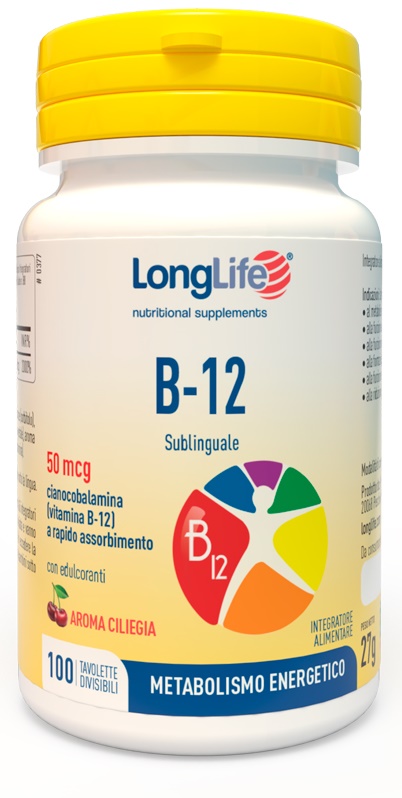 LONGLIFE B12 50MCG SUBLINGUALE 100 TAVOLETTE - FarmaLucia