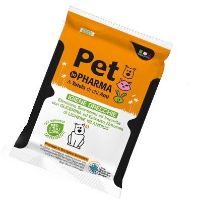 PET IN PHARMA SALVIETTINE ORECCHIE CANE 30 PEZZI - FarmaLucia