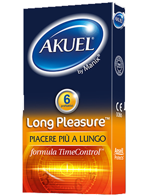 PROFILATTICO ANSELL AKUEL BY MANIX LONG PLEASURE B 6 PEZZI - FarmaLucia