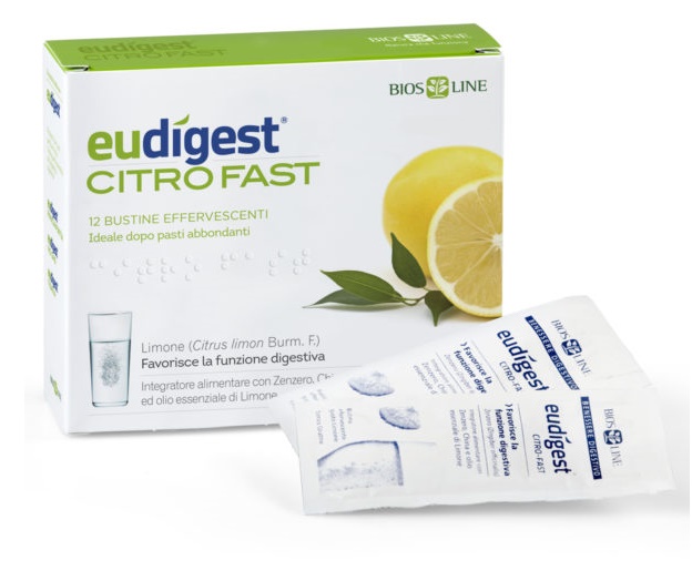 BIOSLINE EUDIGEST CITRO FAST 12 BUSTINE EFFERVESCENTI - FarmaLucia