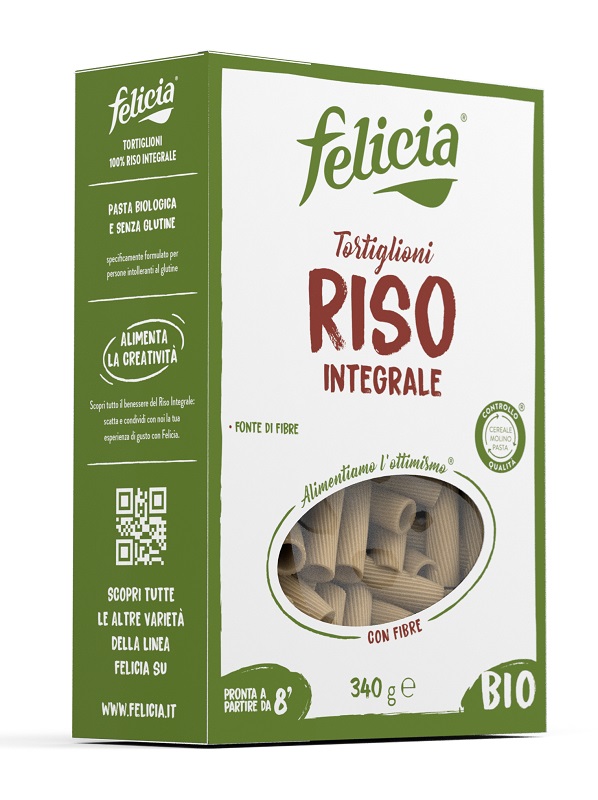 FELICIA BIO RISO INTEGRALE TORTIGLIONI 340 G - FarmaLucia