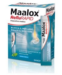 SOSPENSIONE ORALE MAALOX REFLURAPID 20 BUSTINE MONODOSE DA 10 ML - FarmaLucia