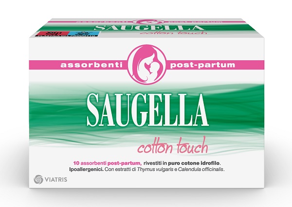 SAUGELLA COTTON TOUCH ASSORBENTI POSTPARTUM 10 PEZZI - FarmaLucia