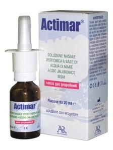 ACTIMAR SOLUZIONE NASALE SPRAY SALINA 3% CON ACIDO IALURONICO + MSM 20 ML CON EROGATORE - FarmaLucia