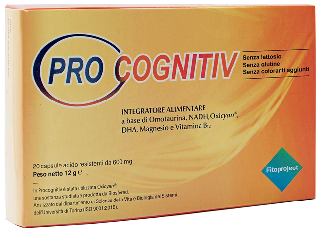 PROCOGNITIV 20 CAPSULE ACIDO RESISTENTI VEGETALI DA 600 MG - FarmaLucia
