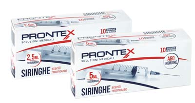 SIRINGA PRONTEX 2,5 ML AGO IND 10 PEZZI - FarmaLucia