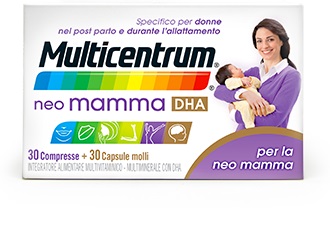 MULTICENTRUM NEO MAMMA DHA 30 COMPRESSE + 30 CAPSULE MOLLI - FarmaLucia
