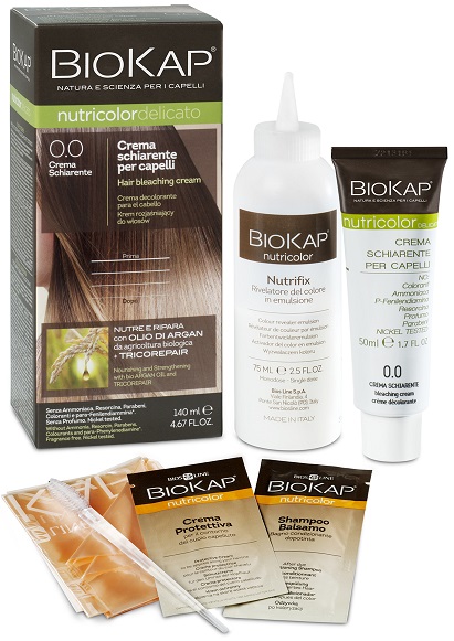 BIOKAP NUTRICOLOR 0,0 NEW CREMA SCHIARENTE TINTA TUBO + FLACONE - FarmaLucia