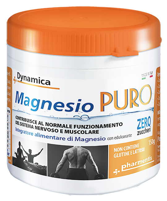 DYNAMICA MAGNESIO PURO POLVERE 150 G SENZA ZUCCHERI - FarmaLucia