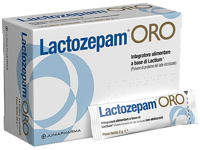 LACTOZEPAM ORO GRANULATO OROSOLIBILE A BASE DI LACTIUM 14 BUSTINE DA 2 G - FarmaLucia