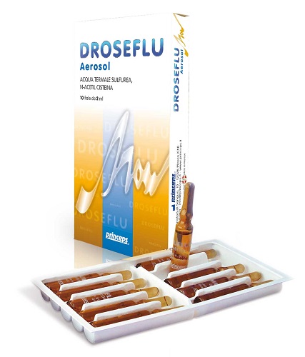 DROSEFLU FIALE AEROSOL ACQUA TERMALE SULFUREA 10 FIALE DA 2 ML - FarmaLucia