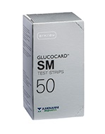 TEST STRIPS PER MISURAZIONE GLICEMIA GLUCOCARD SM 50 PEZZI - FarmaLucia