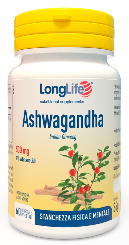 LONGLIFE ASHWAGANDHA 60 CAPSULE 500 MG - FarmaLucia