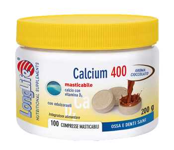 LONGLIFE CALCIUM CACAO 100 COMPRESSE 400 MG - FarmaLucia