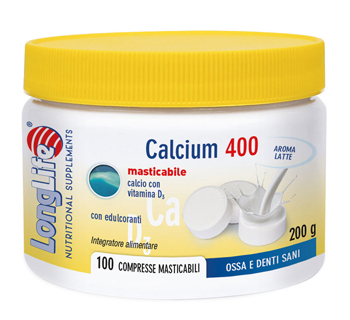 LONGLIFE CALCIUM LATTE 100 COMPRESSE 400 MG - FarmaLucia